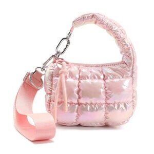 Women's Cute Mini Quilted Wristlet Gift Pouch Puffer Evening Bag